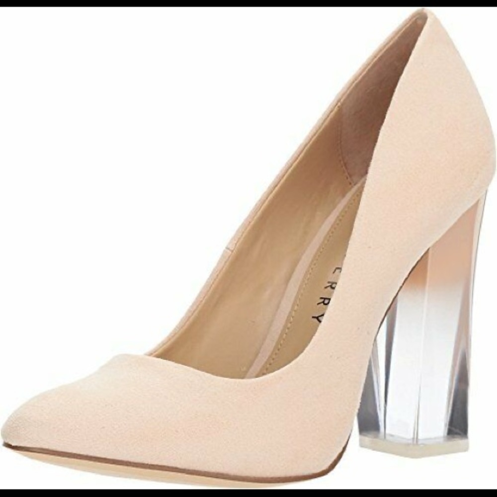 Katy Perry The A.W. Lucite Closed Toe Nude Heel